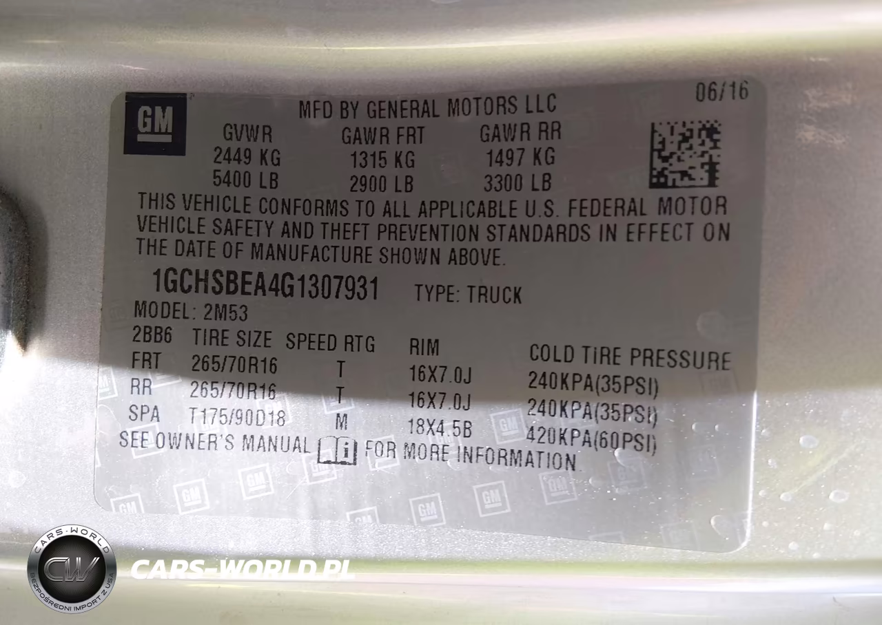 2016 Chevrolet Colorado Wt VIN:1GCHSBEA4G1307931 - 9