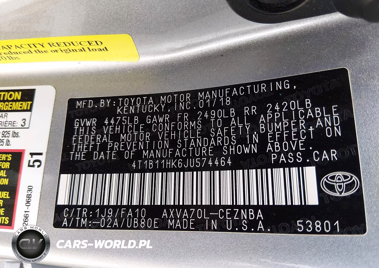 2018 Toyota Camry Le VIN:4T1B11HK6JU574464 - 9