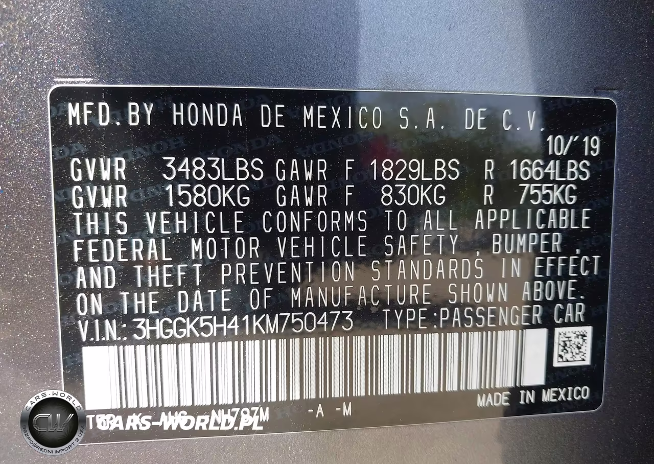 2019 Honda Fit Lx VIN:3HGGK5H41KM750473 - 9