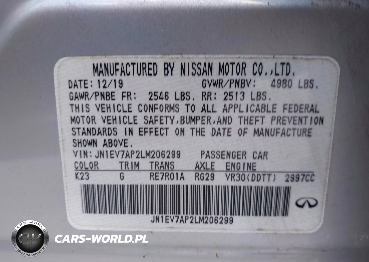 2020 Infiniti Q50 Luxe VIN:JN1EV7AP2LM206299 - 9