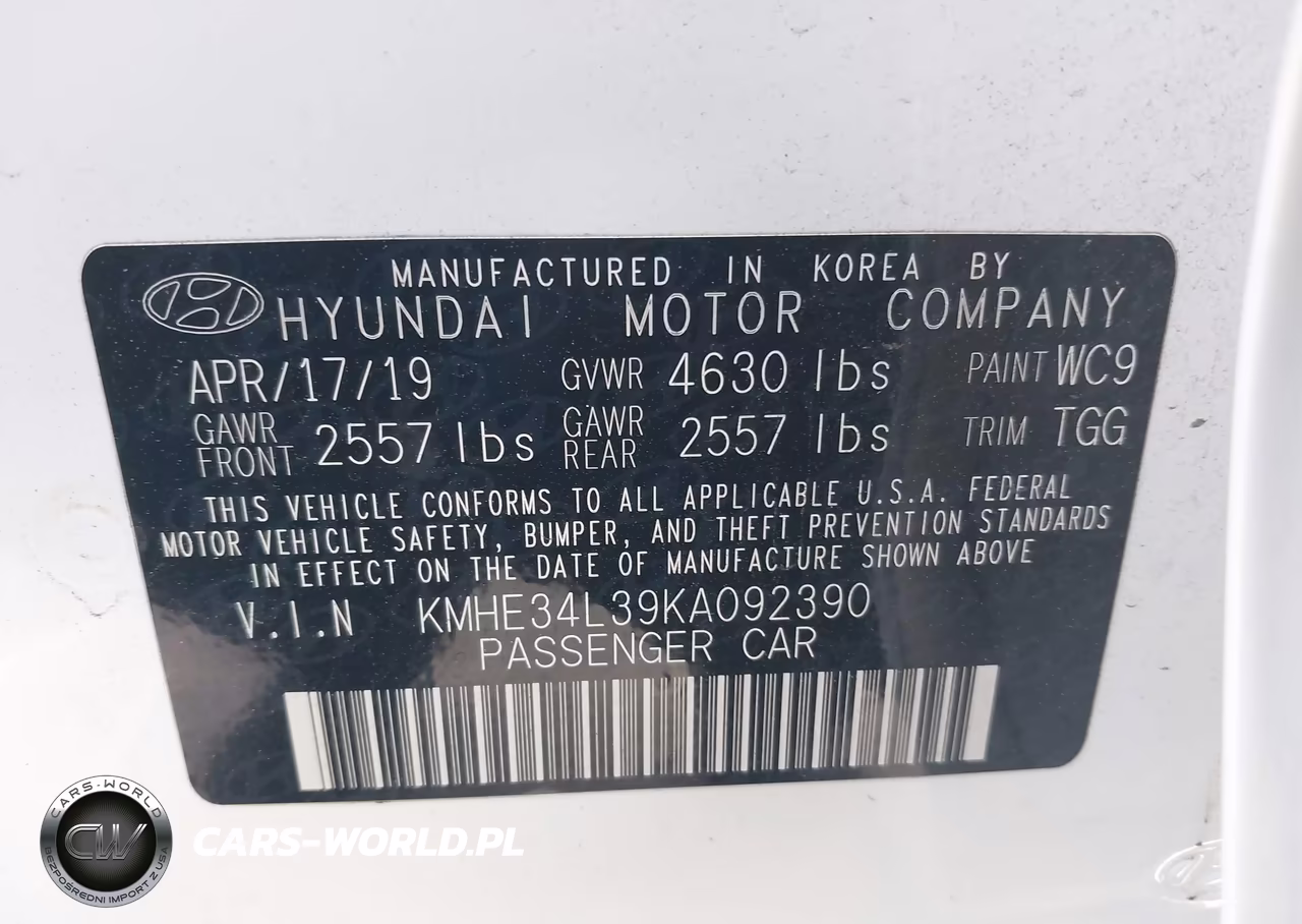 2019 Hyundai Sonata Hybrid Limited VIN:KMHE34L39KA092390 - 9