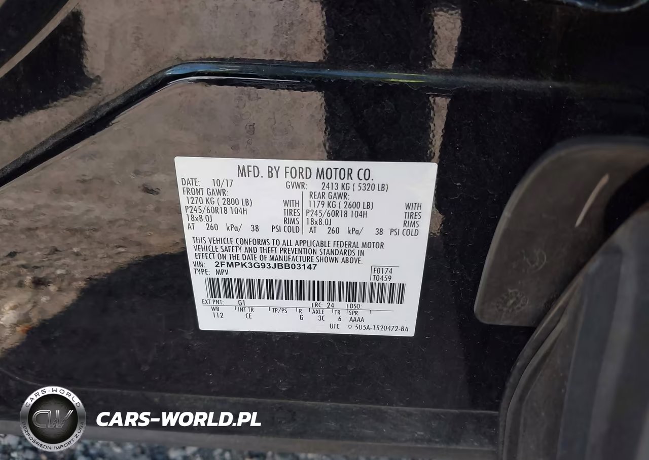2018 Ford Edge Se VIN:2FMPK3G93JBB03147 - 9