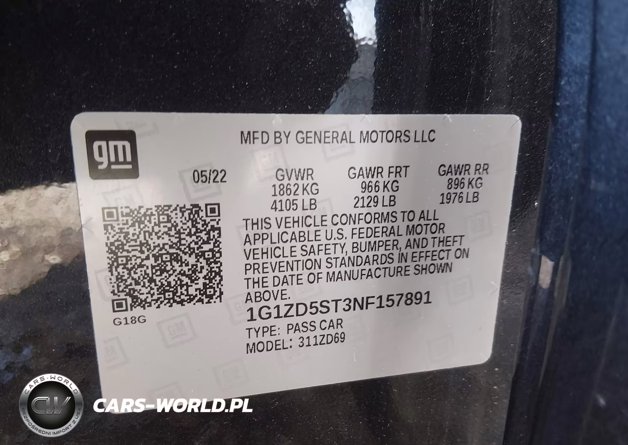 2022 Chevrolet Malibu Fwd Lt VIN:1G1ZD5ST3NF157891 - 9