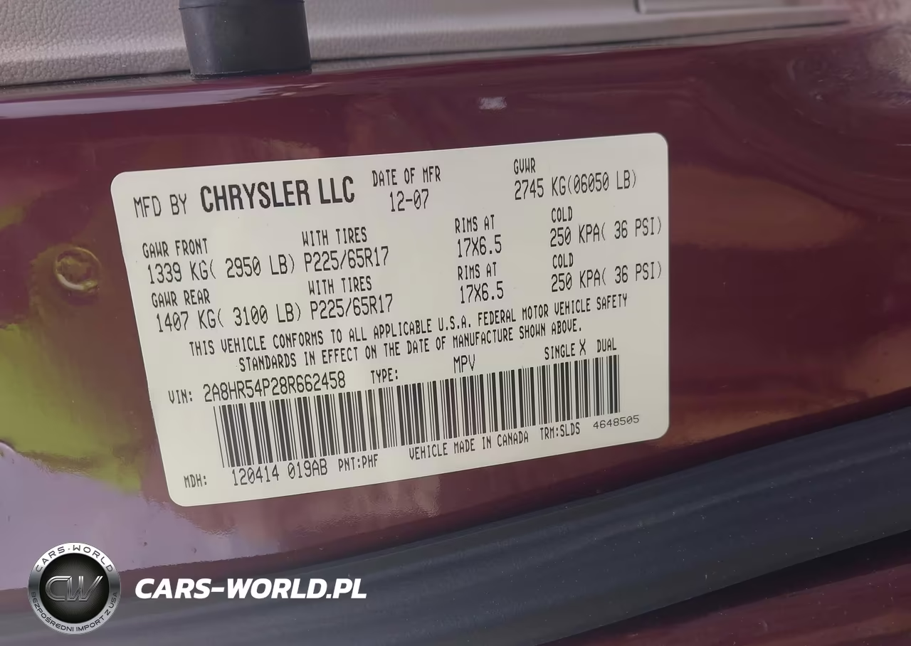 2008 Chrysler Town & Country Touring VIN:2A8HR54P28R662458 - 9