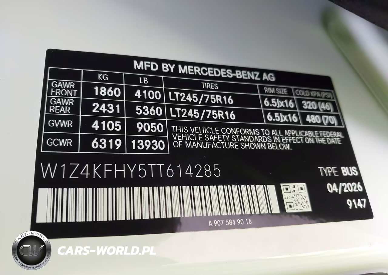 2026 Mercedes-Benz Sprinter 2500 Standard Roof 4-Cyl Diesel VIN:W1Z4KFHY5TT614285 - 9