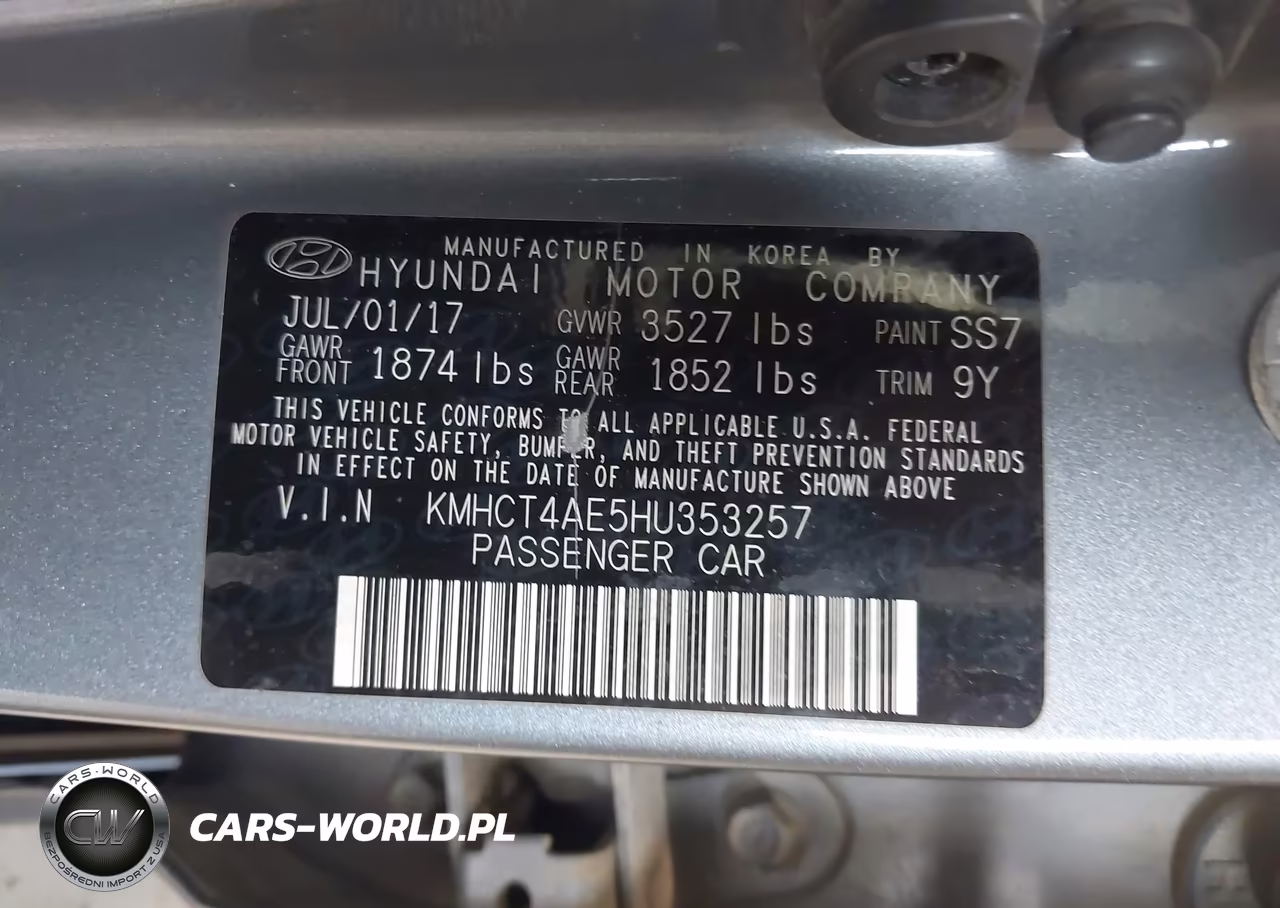 2017 Hyundai Accent Se VIN:KMHCT4AE5HU353257 - 9