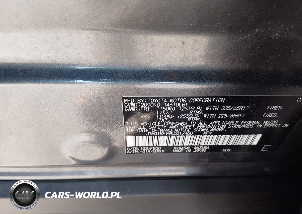 2019 Toyota Rav4 Le VIN:JTMG1RFV9KD017460 - 9