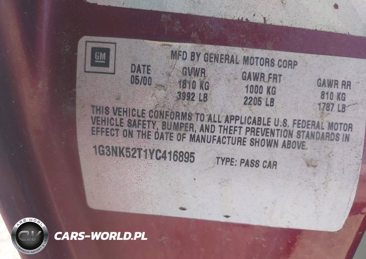 2000 Oldsmobile Alero Gx VIN:1G3NK52T1YC416895 - 9