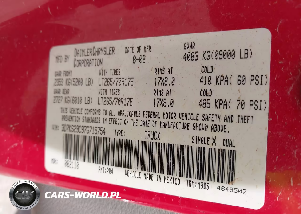 2007 Dodge Ram 2500 Slt VIN:3D7KS29C97G715754 - 9