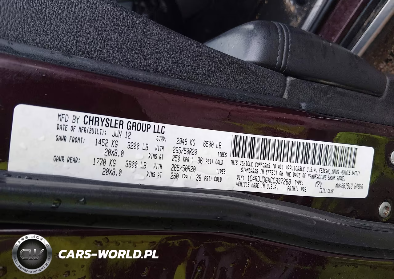 2012 Dodge Durango Crew VIN:1C4RDJDGXCC337268 - 9