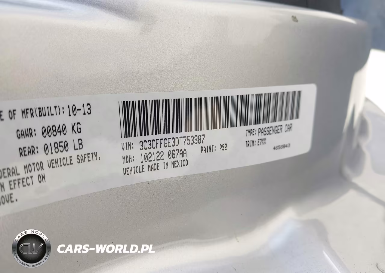 2013 Fiat 500E Battery Electric VIN:3C3CFFGE3DT753387 - 9