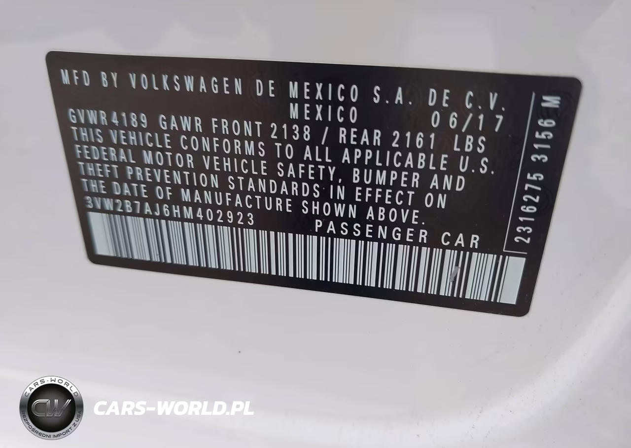 2017 Volkswagen Jetta 1.4T S VIN:3VW2B7AJ6HM402923 - 9