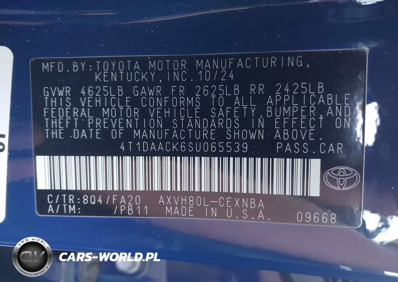 2025 Toyota Camry Le VIN:4T1DAACK6SU065539 - 9