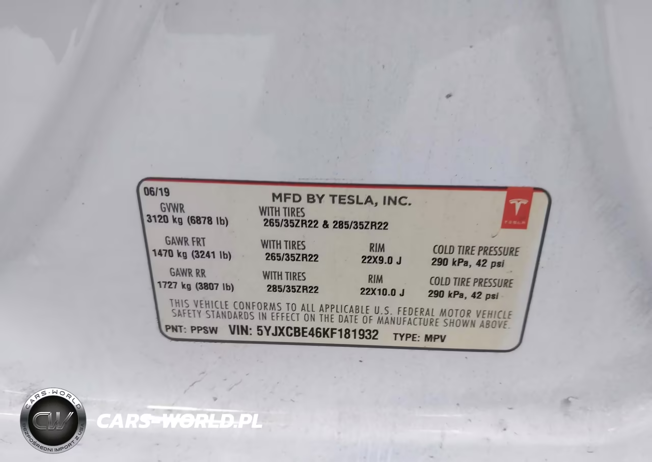 2019 Tesla Model X P100D-Performance VIN:5YJXCBE46KF181932 - 9