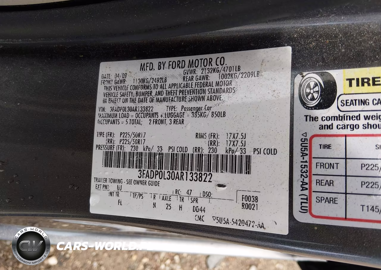 2010 Ford Fusion Hybrid VIN:3FADP0L30AR133822 - 9