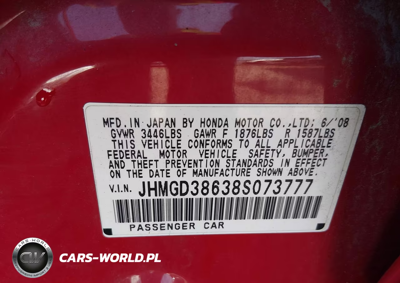 2008 Honda Fit Sport VIN:JHMGD38638S073777 - 9