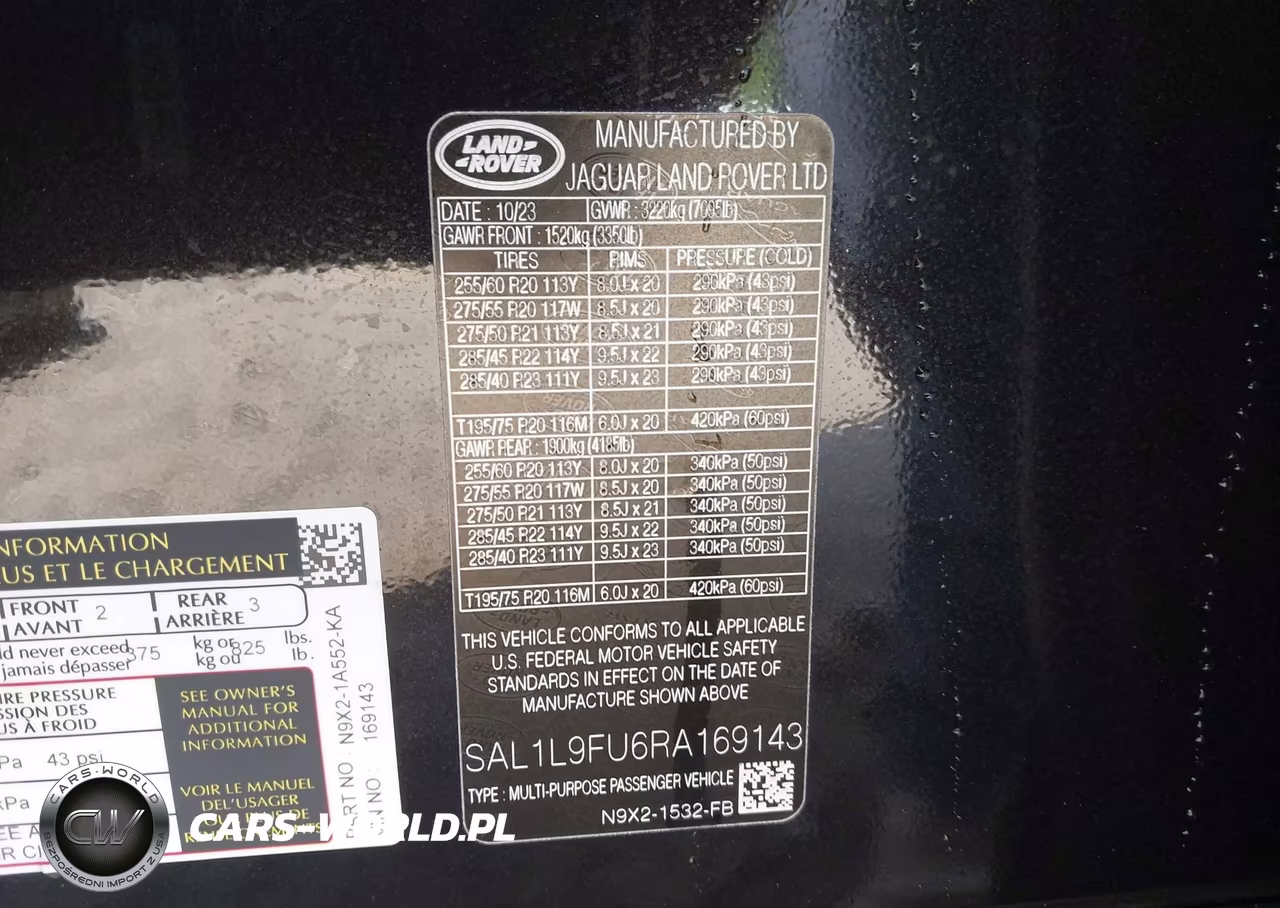 2024 Land Rover Range Rover Sport Dynamic Se VIN:SAL1L9FU6RA169143 - 9