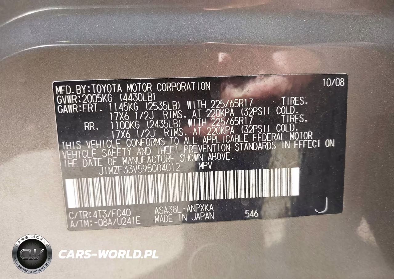 2009 Toyota Rav4 VIN:JTMZF33V595004012 - 9