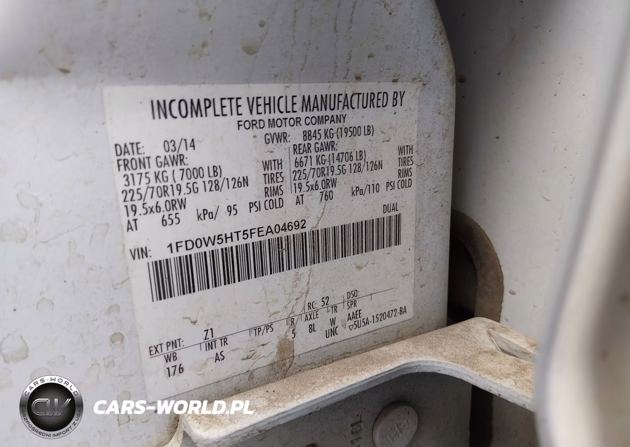 2015 Ford F-550 Chassis Xl VIN:1FD0W5HT5FEA04692 - 9