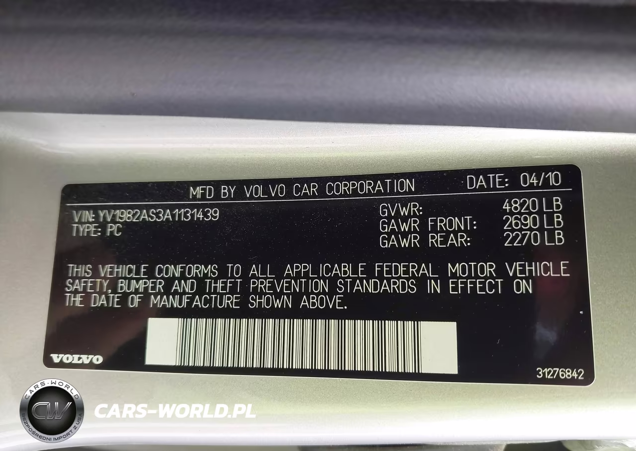 2010 Volvo S80 3.2 VIN:YV1982AS3A1131439 - 9