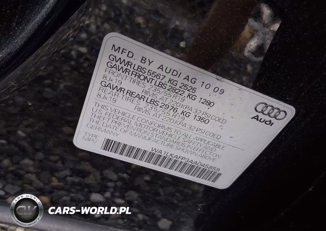 2010 Audi Q5 3.2 Premium VIN:WA1LKAFP3AA045859 - 9