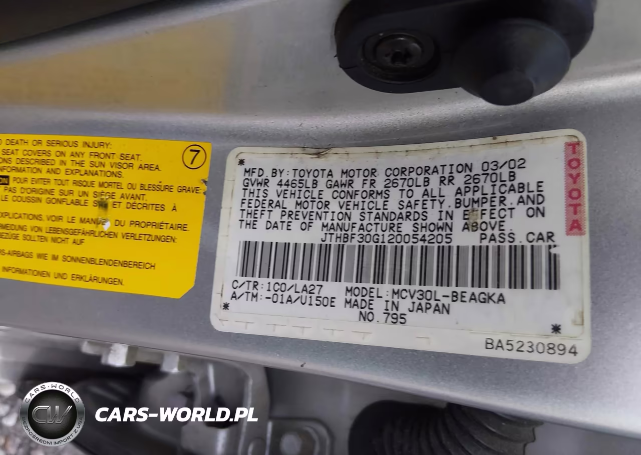 2002 Lexus Es 300 VIN:JTHBF30G120054205 - 9