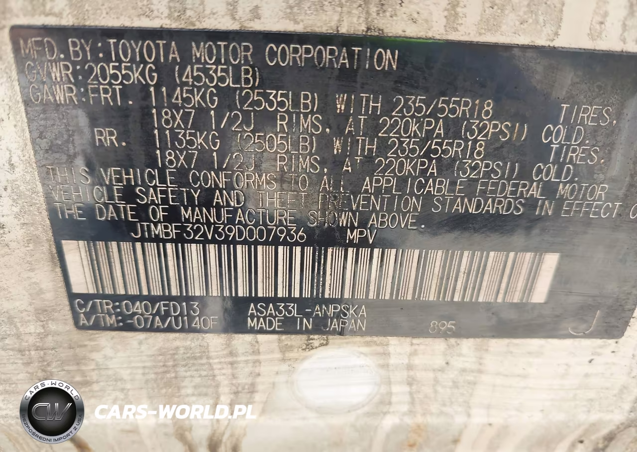 2009 Toyota Rav4 Sport VIN:JTMBF32V39D007936 - 9