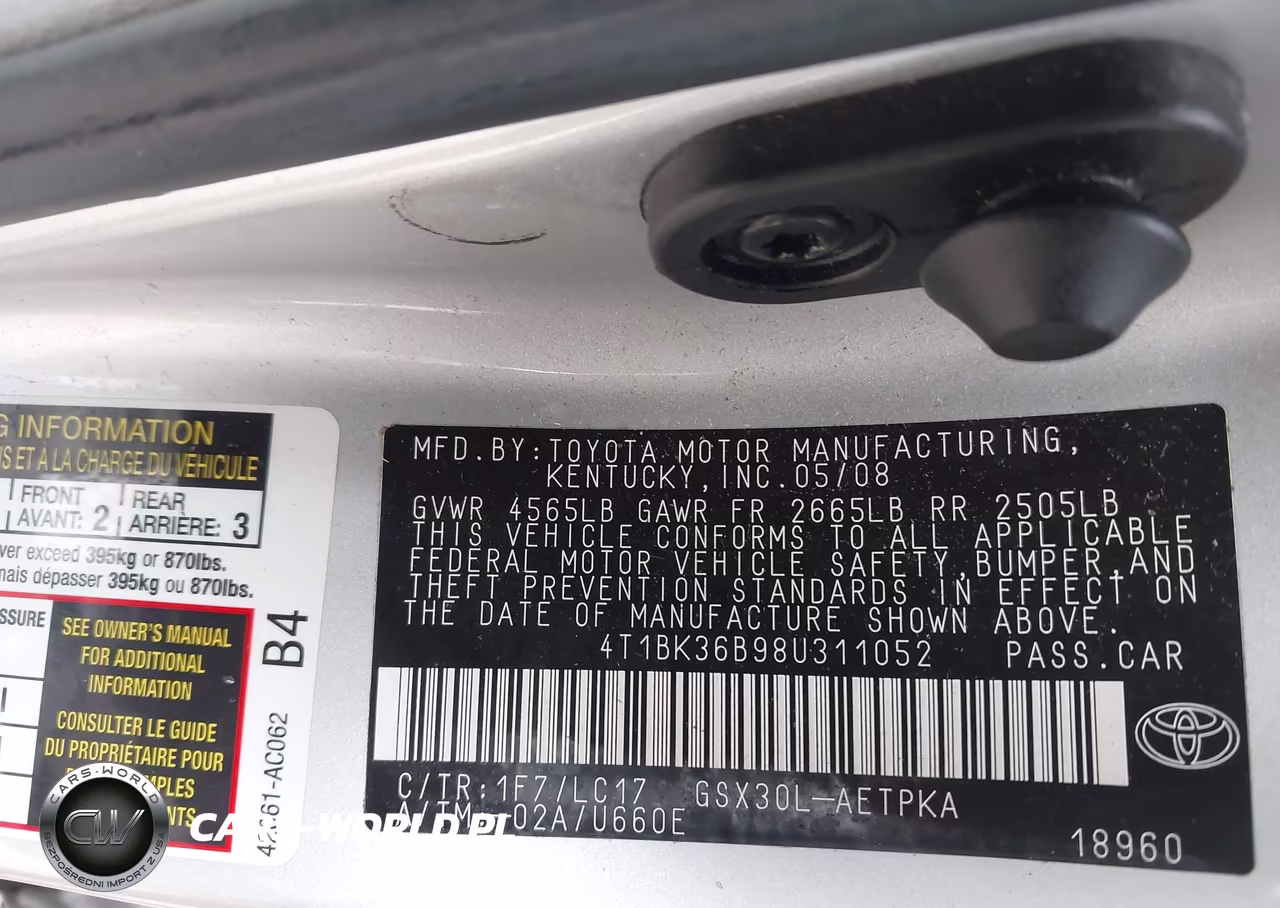 2008 Toyota Avalon Limited VIN:4T1BK36B98U311052 - 9