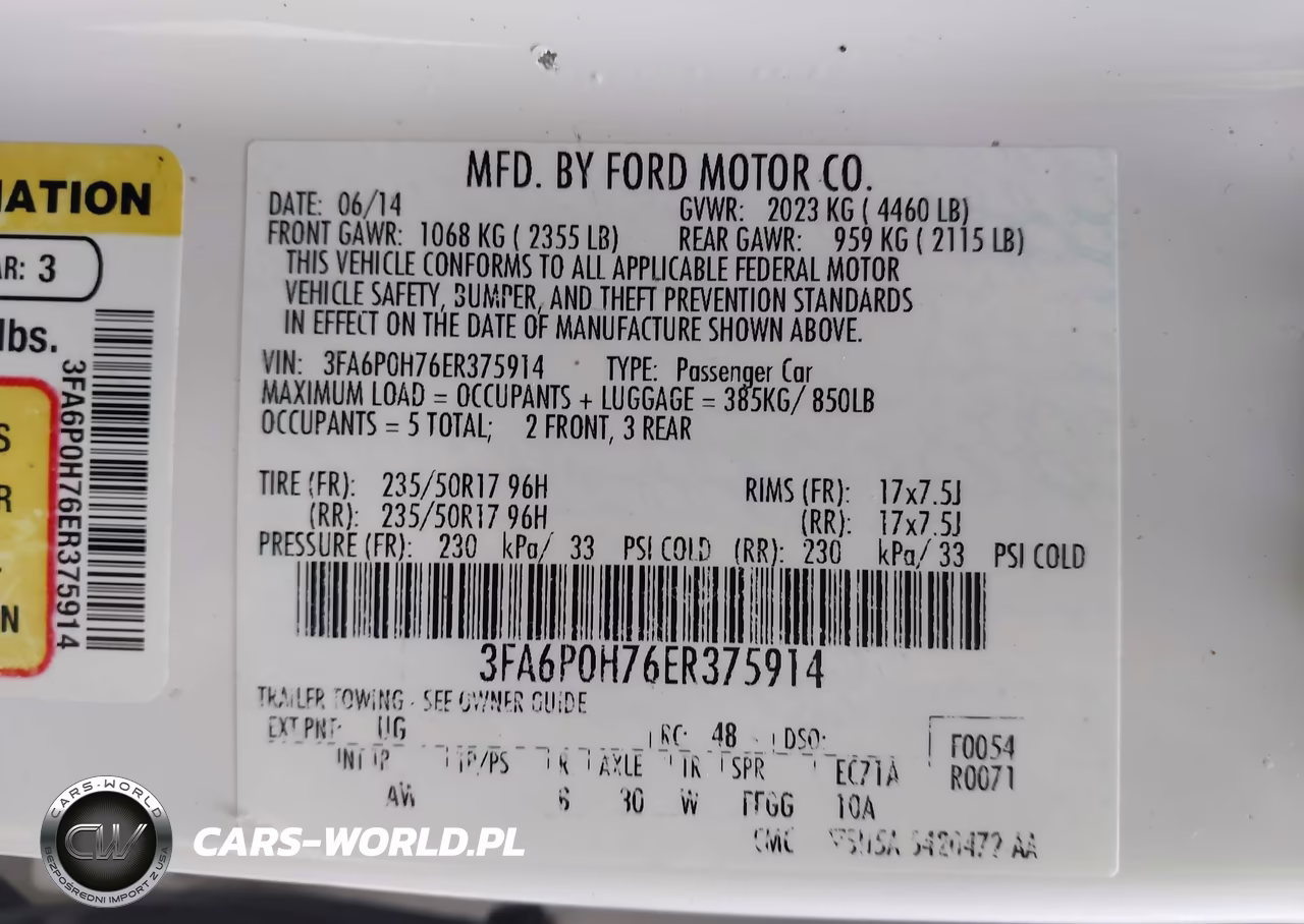 2014 Ford Fusion Se VIN:3FA6P0H76ER375914 - 9