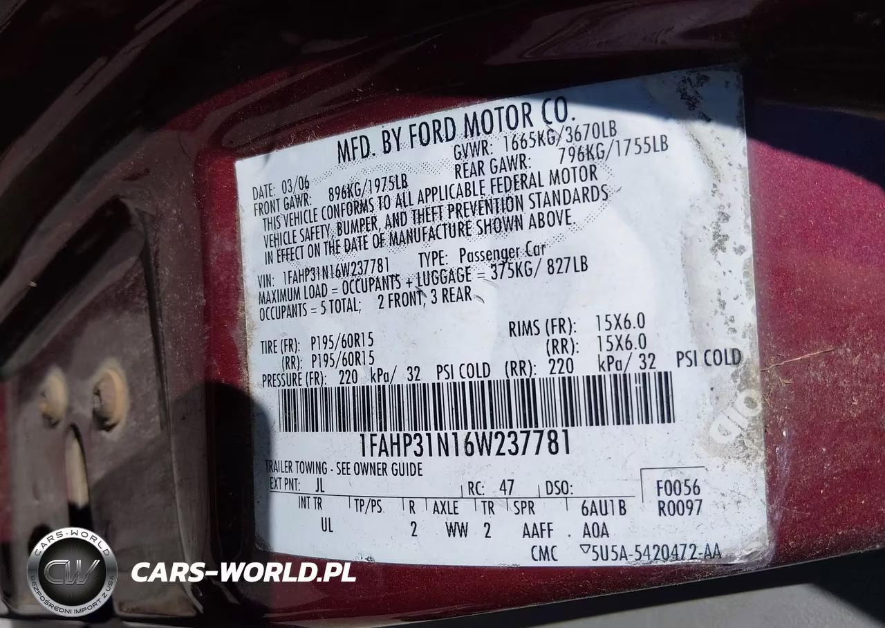 2006 Ford Focus Zx3 VIN:1FAHP31N16W237781 - 9