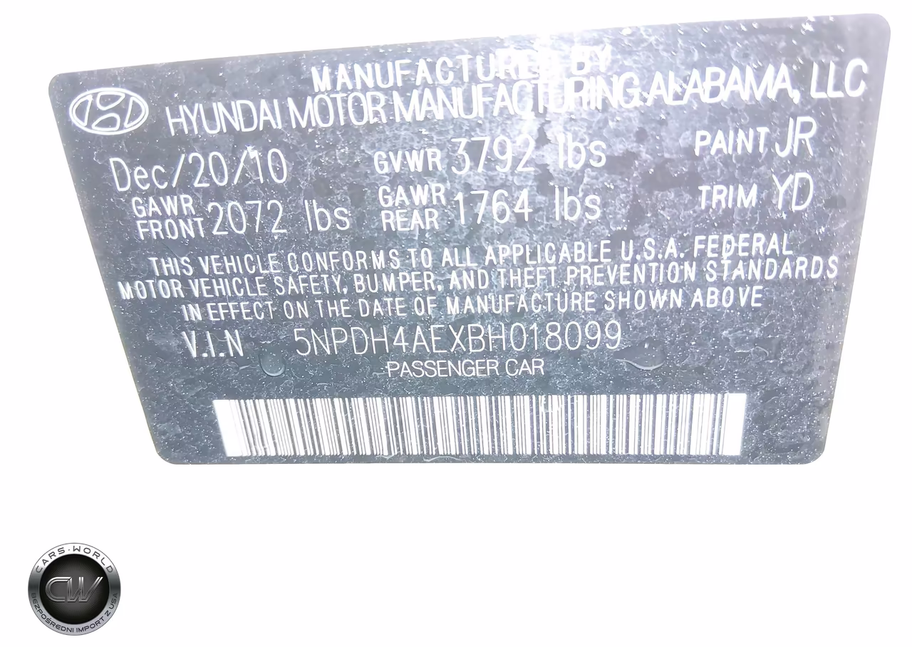 2011 Hyundai Elantra Gls VIN:5NPDH4AEXBH018099 - 9