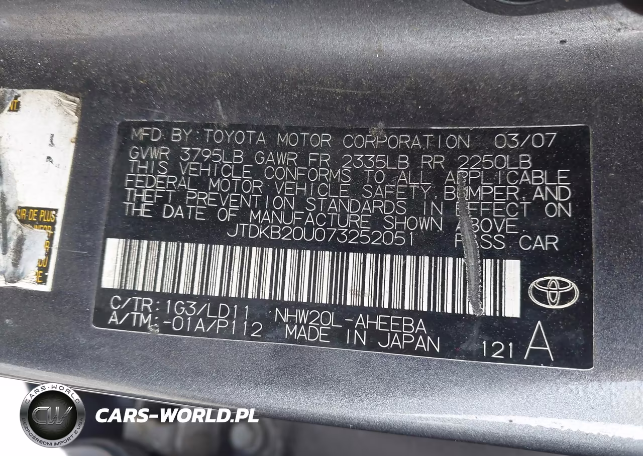 2007 Toyota Prius VIN:JTDKB20U073252051 - 9