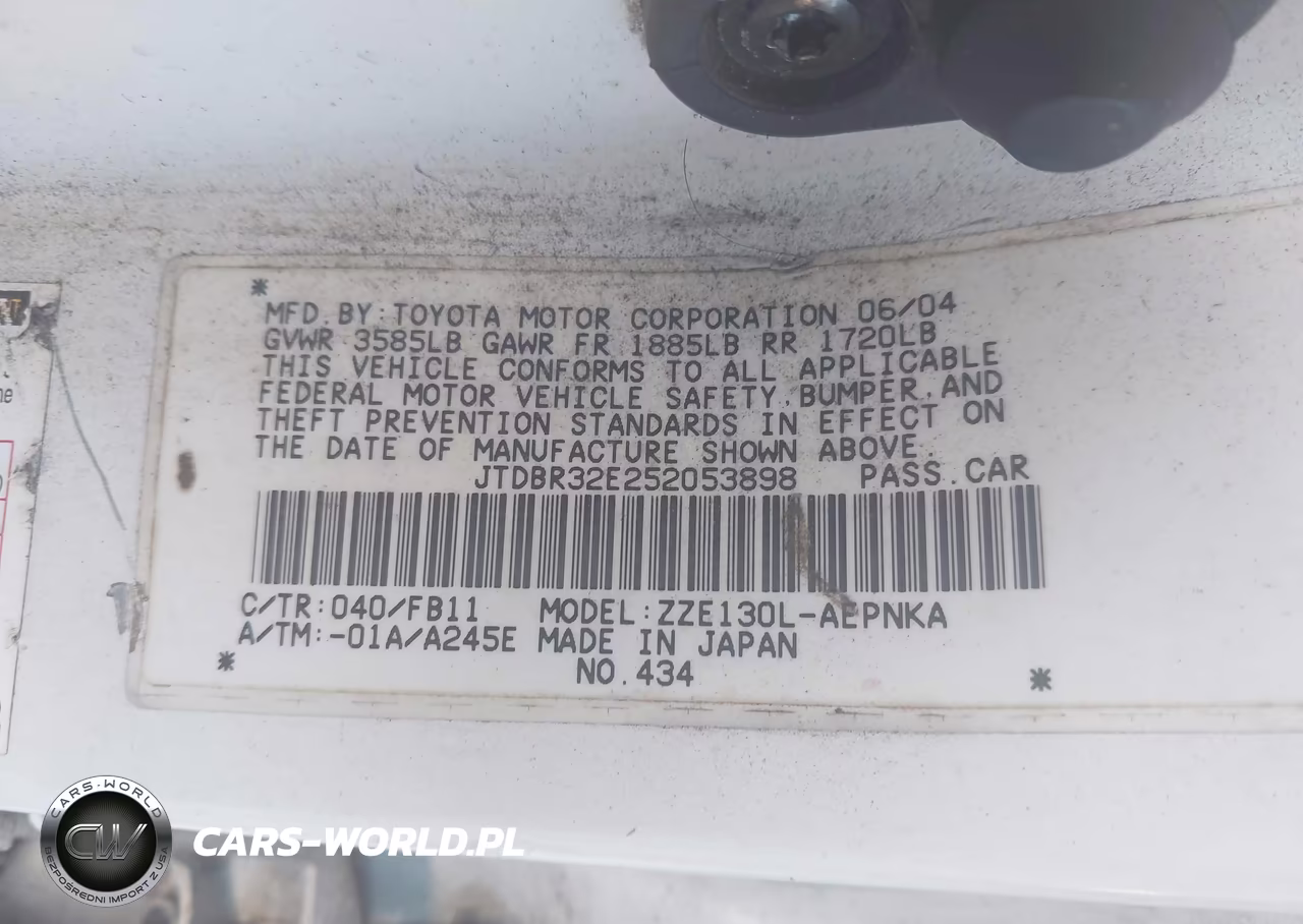 2005 Toyota Corolla Le VIN:JTDBR32E252053898 - 9