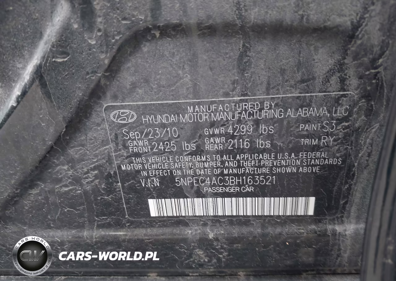 2011 Hyundai Sonata Limited VIN:5NPEC4AC3BH163521 - 9