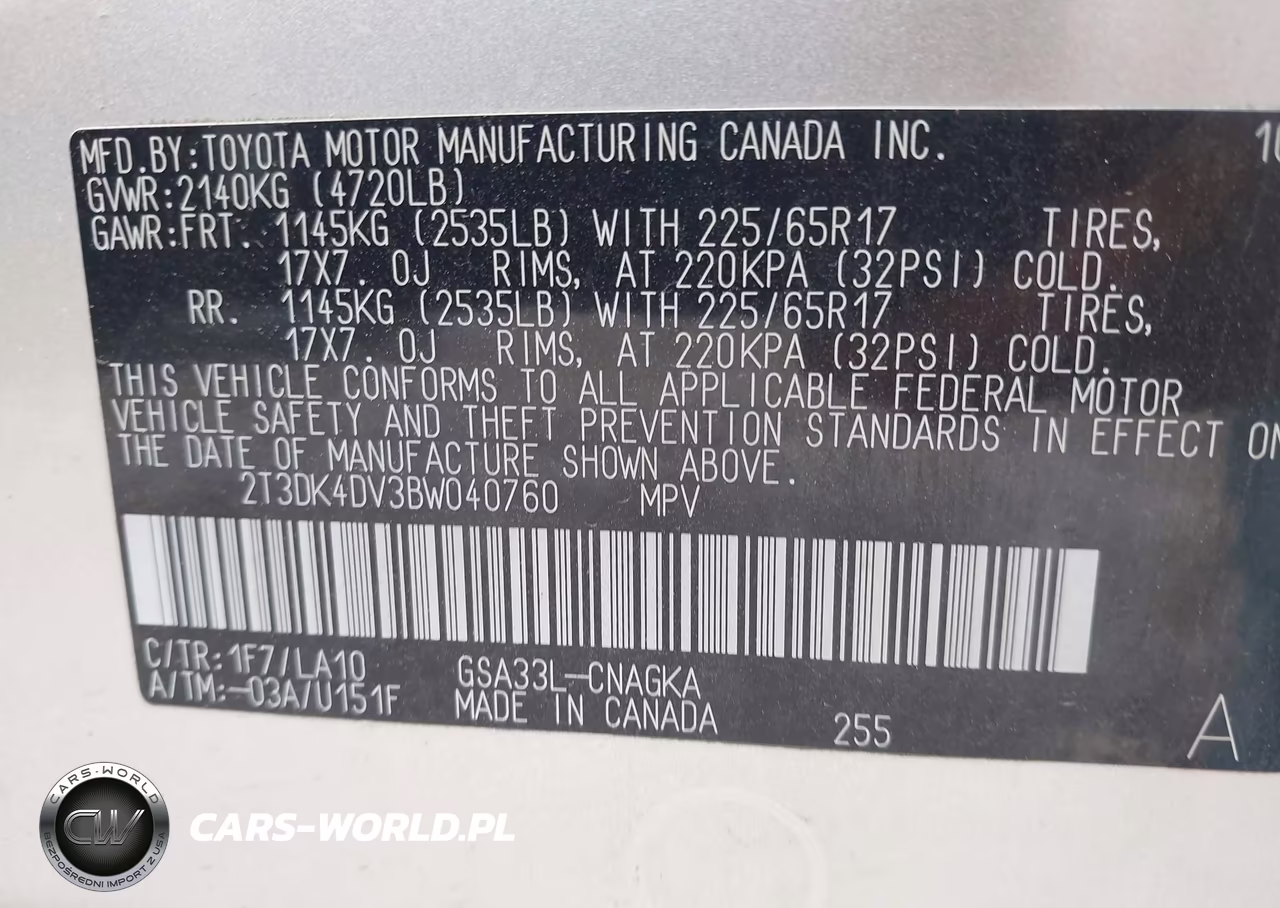 2011 Toyota Rav4 Limited V6 VIN:2T3DK4DV3BW040760 - 9