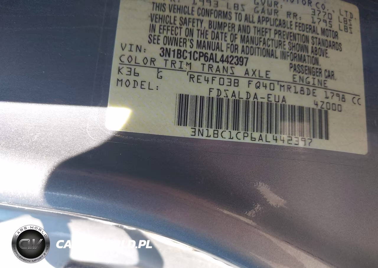 2010 Nissan Versa 1.8S VIN:3N1BC1CP6AL442397 - 9