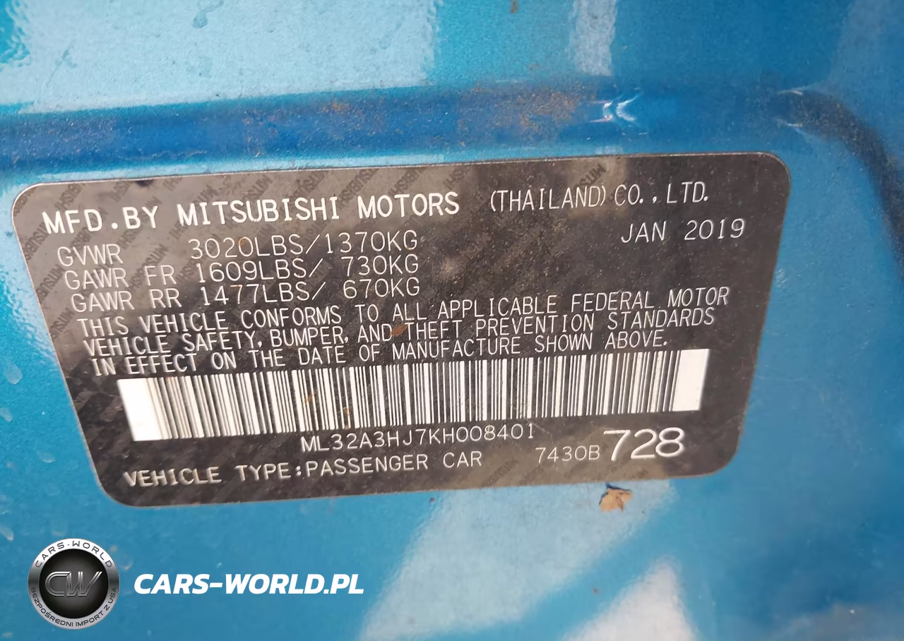 2019 Mitsubishi Mirage Es VIN:ML32A3HJ7KH008401 - 9