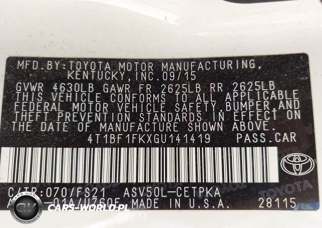 2016 Toyota Camry Se VIN:4T1BF1FKXGU141419 - 9