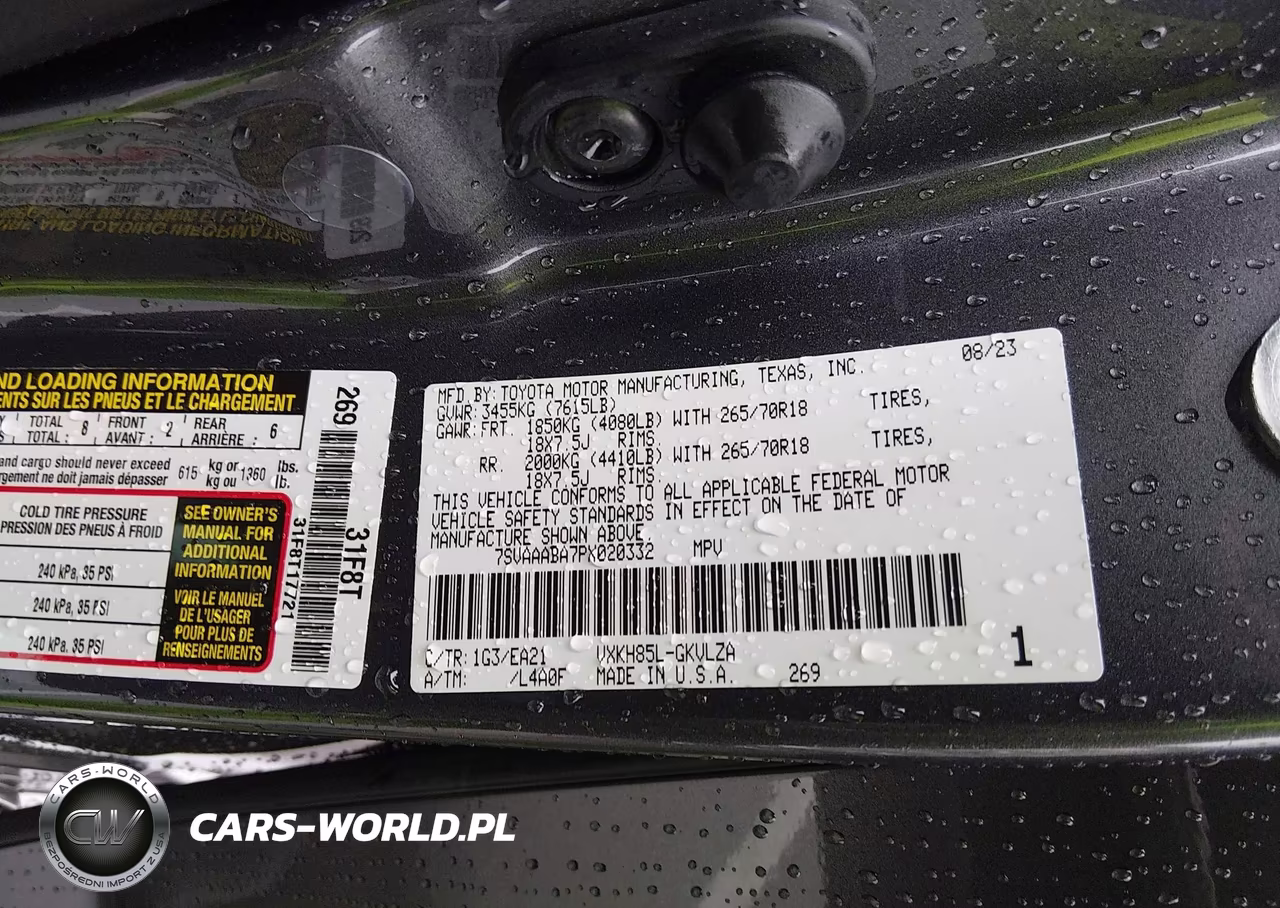 2023 Toyota Sequoia Limited VIN:7SVAAABA7PX020332 - 9