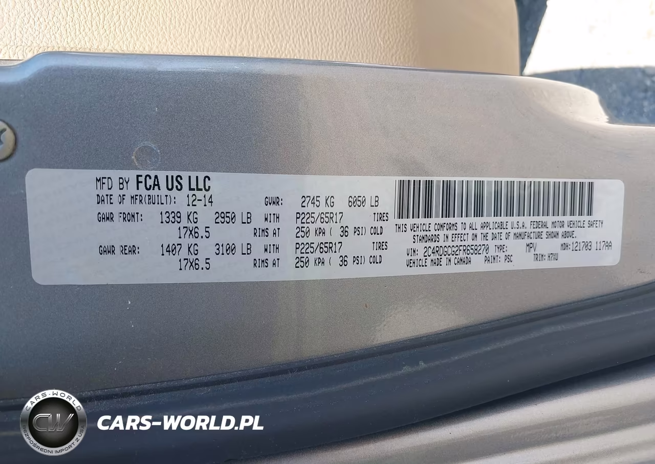 2015 Dodge Grand Caravan Sxt VIN:2C4RDGCG2FR658270 - 9