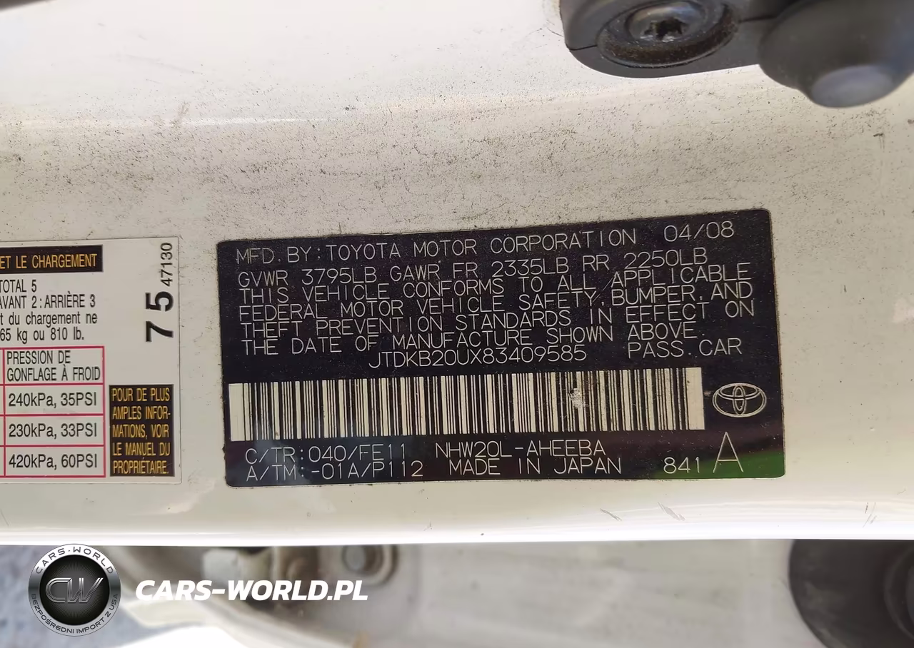 2008 Toyota Prius VIN:JTDKB20UX83409585 - 9