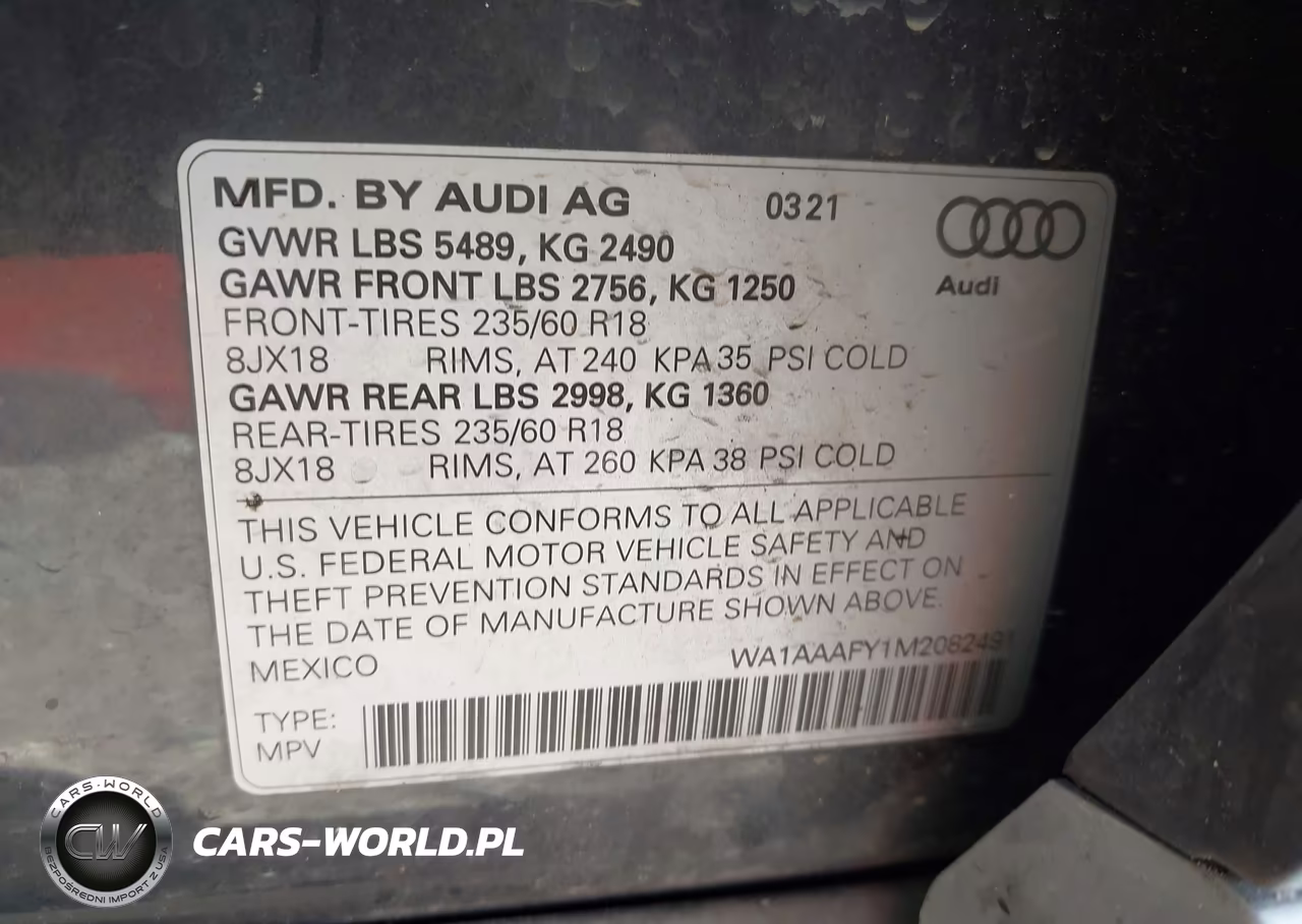2021 Audi Q5 Premium 45 Tfsi Quattro S Tronic VIN:WA1AAAFY1M2082491 - 9