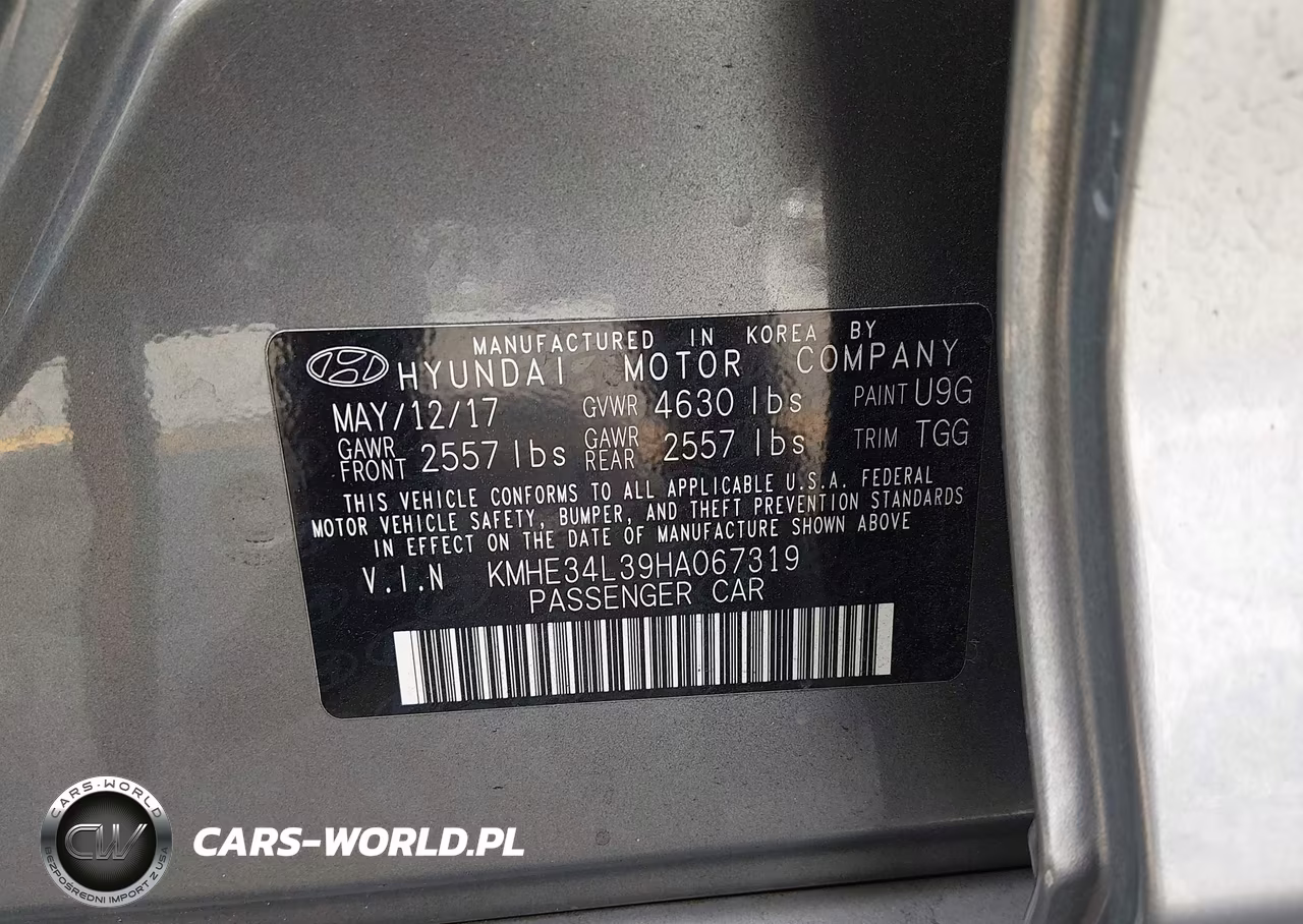 2017 Hyundai Sonata Hybrid Limited VIN:KMHE34L39HA067319 - 9