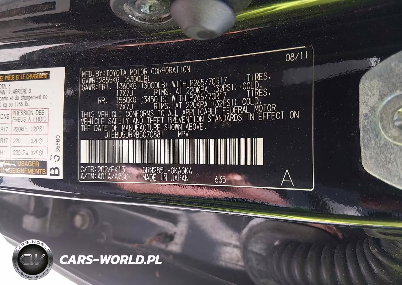 2011 Toyota 4Runner Sr5 V6 VIN:JTEBU5JR9B5070881 - 9