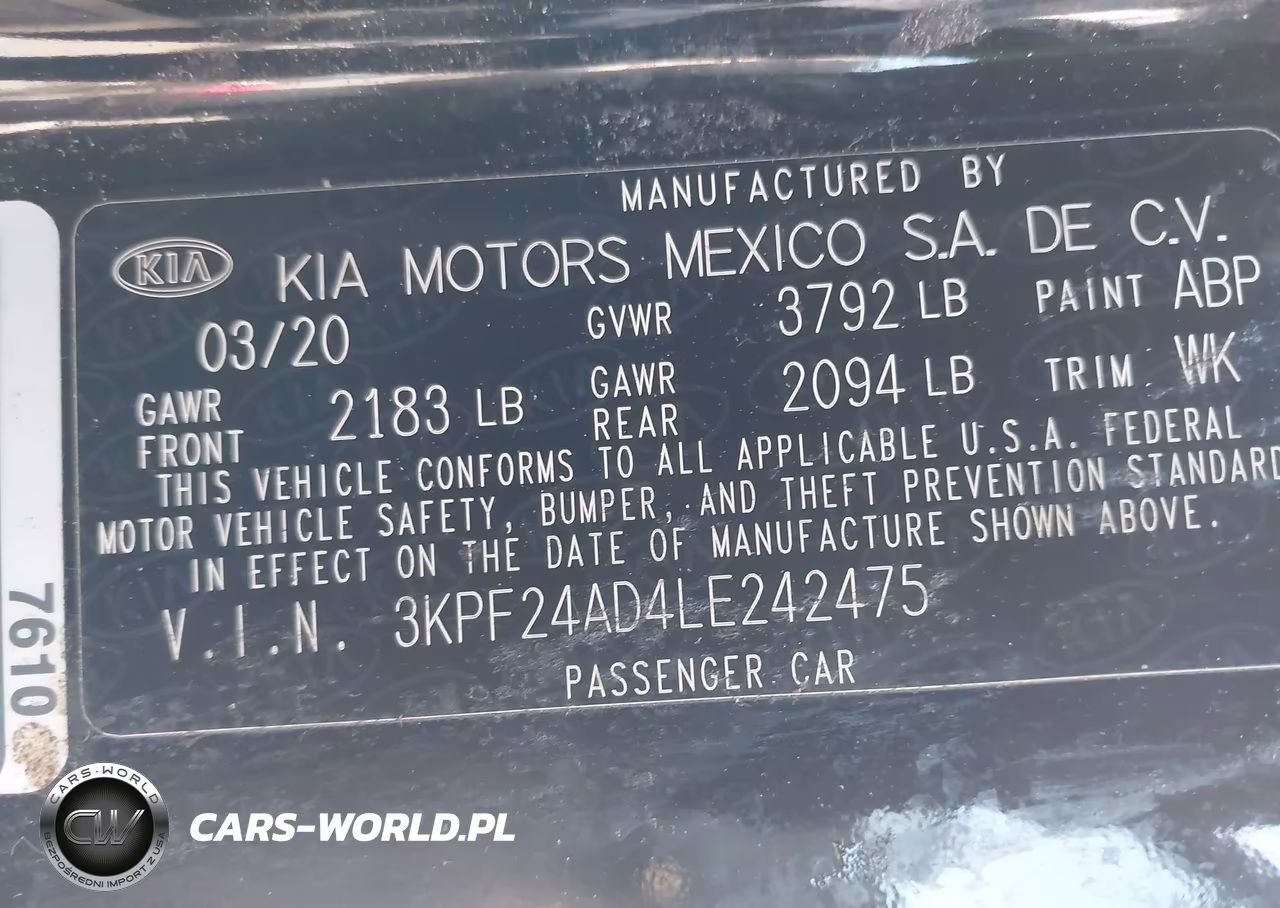 2020 Kia Forte Lxs VIN:3KPF24AD4LE242475 - 9