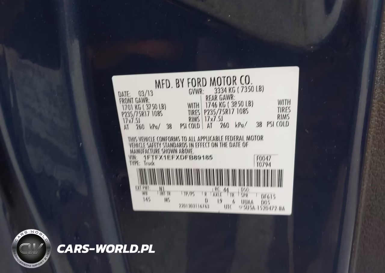 2013 Ford F-150 Xlt VIN:1FTFX1EFXDFB89185 - 9