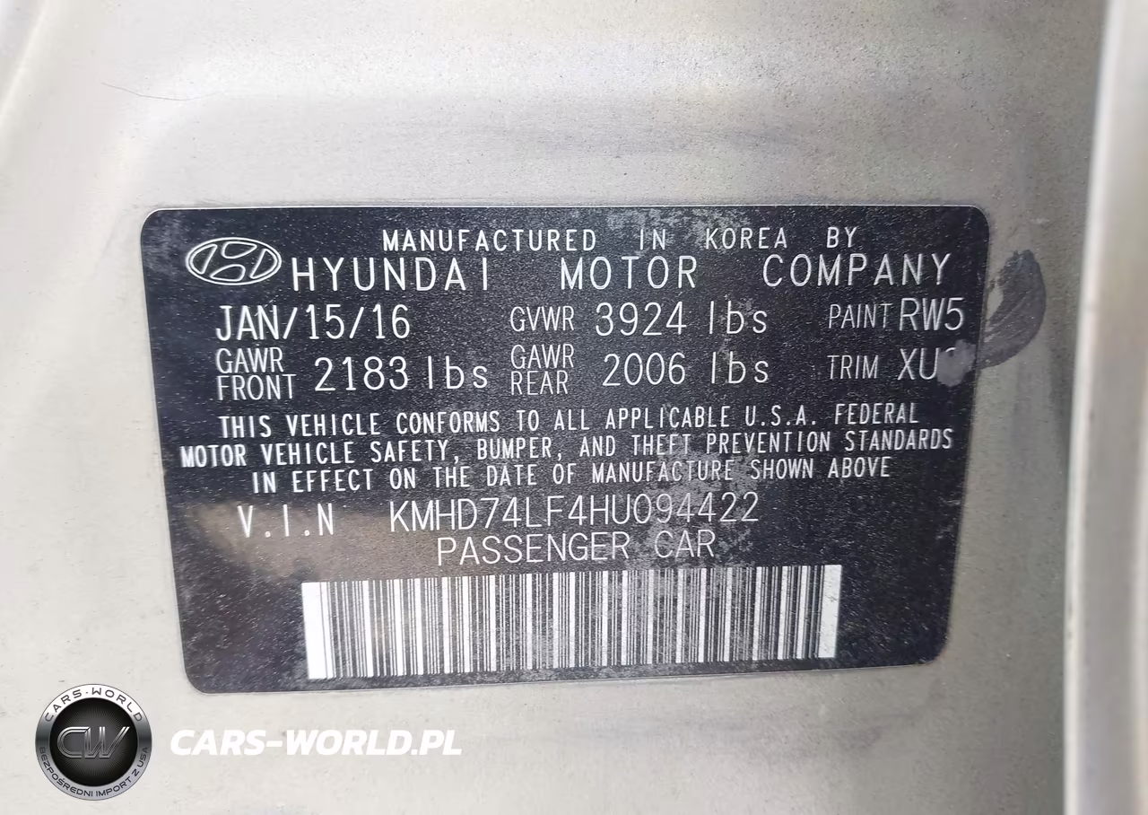 2017 Hyundai Elantra Se VIN:KMHD74LF4HU094422 - 9