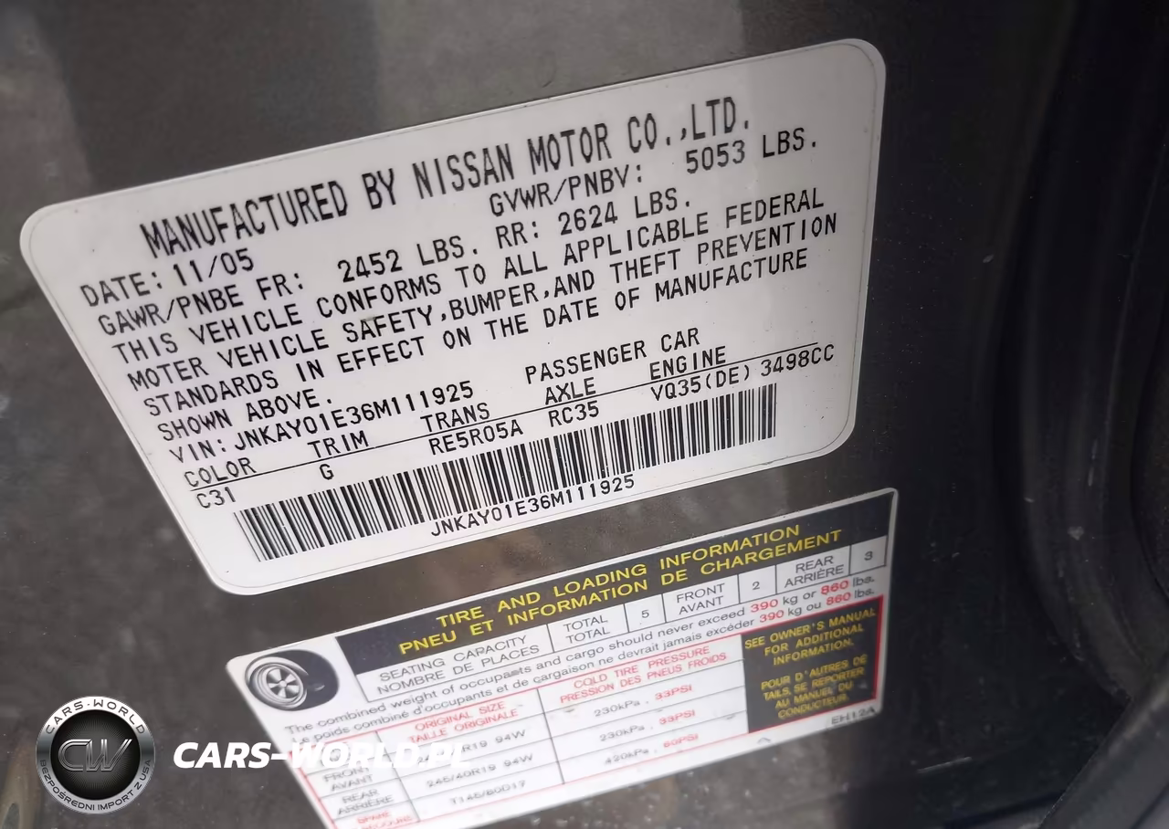 2006 Infiniti M35 Sport VIN:JNKAY01E36M111925 - 9