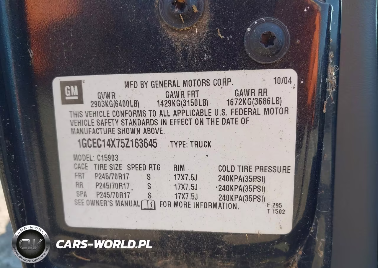 2005 Chevrolet Silverado 1500 Work Truck VIN:1GCEC14X75Z163645 - 9