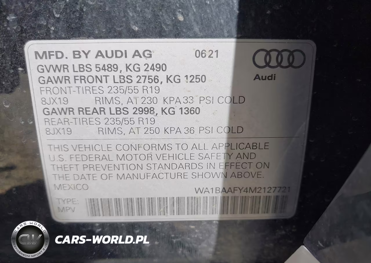 2021 Audi Q5 Premium Plus 45 Tfsi Quattro S Tronic VIN:WA1BAAFY4M2127721 - 9
